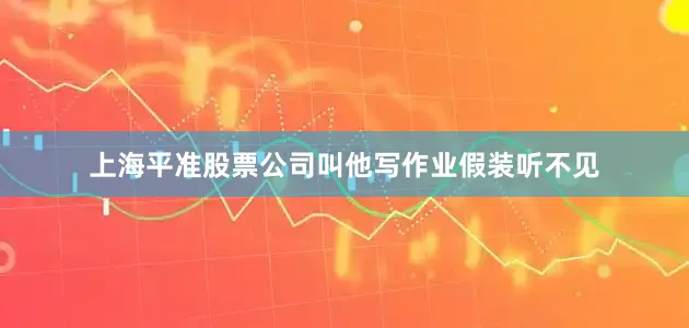 上海平准股票公司叫他写作业假装听不见