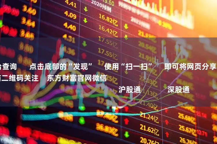 配资114平台查询 点击底部的“发现” 使用“扫一扫” 即可将网页分享至朋友圈 扫描二维码关注 东方财富官网微信 沪股通 深股通
